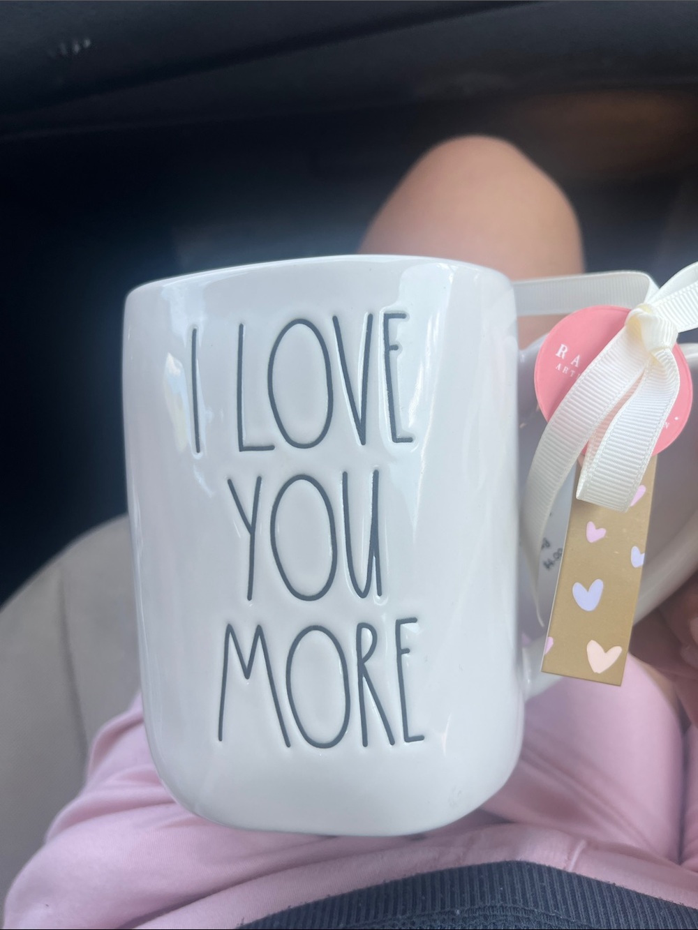 NEW RAE DUNN “I LOVE YOU MORE” CERAMIC MUG